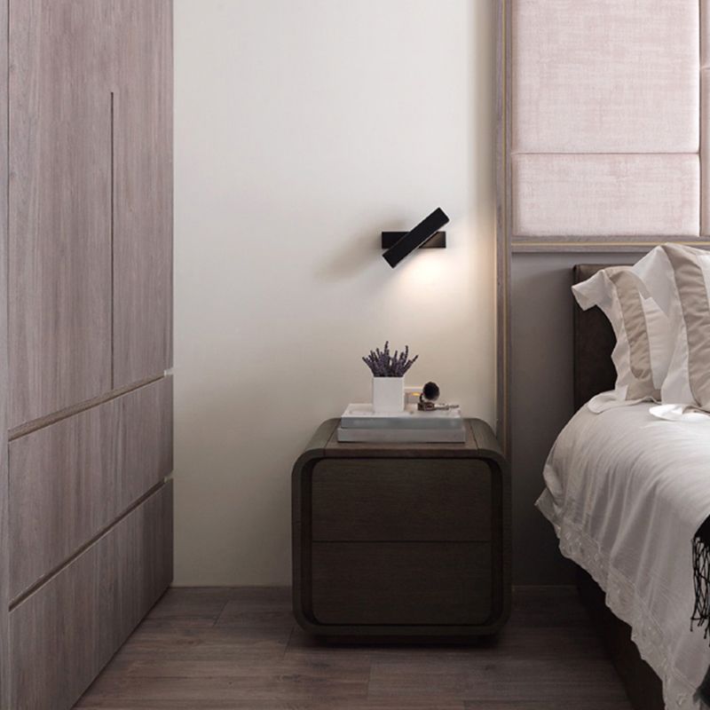 Square Shade Metal Wall Sconce Modern Style 1 Light Wall Mounted Light