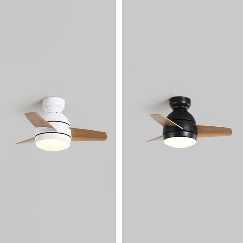 Metal Ceiling Fan Lighting Modern Style 1 Light Ceiling Fan Lamp for Living Room