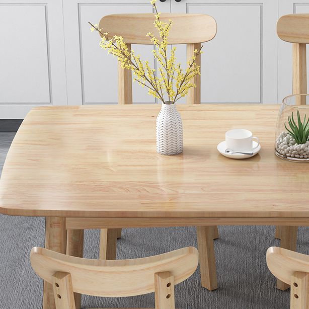 Oak Table Dining Table Contemporary Dinner Room Kitchen Table with 4-foot