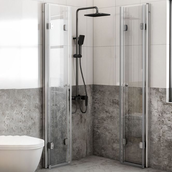 Semi Frameless Folding Shower Screen Tempered Glass Shower Screen