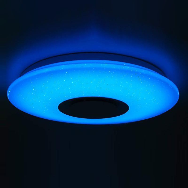 Modern Style Flush Mount Fixture LED Ceiling Light Smart Bluetooth Music Ceiling Lamp