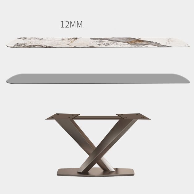 Modern Metal Dining Set 1/2/5/7 Pieces Rectangle Dining Table Set