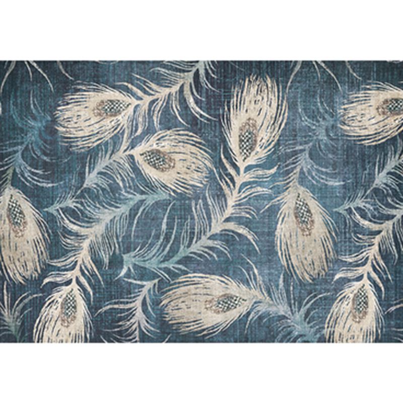 Multicolor Modern Area Carpet Polyester Feather Pattern Indoor Rug Washable Carpet for Living Room