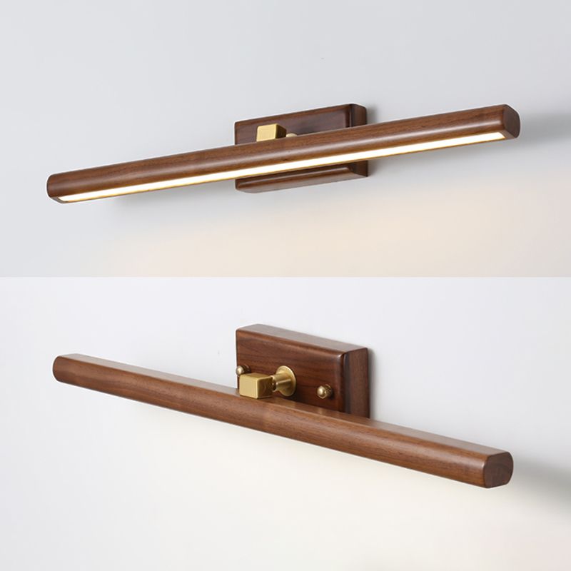 Modern Wooden Makeup Mirror Light Rotatable LED Mirror Lamp Fixture for Bathroom