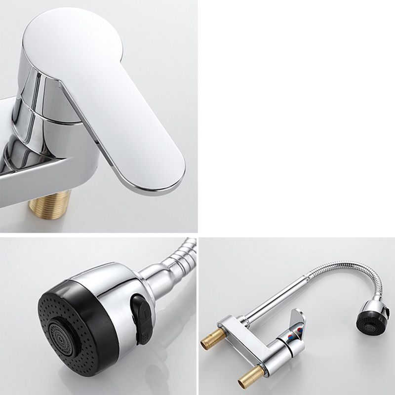 Vessel Sink Bathroom Faucet 2 Hole Faucets Chrome Lever Handle