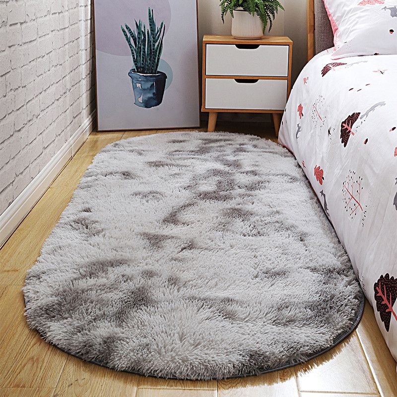 Casual Tie-Dye Rug Multi-Color Plush Carpet Machine Washable Anti-Slip Stain Resistant Rug for Bedroom