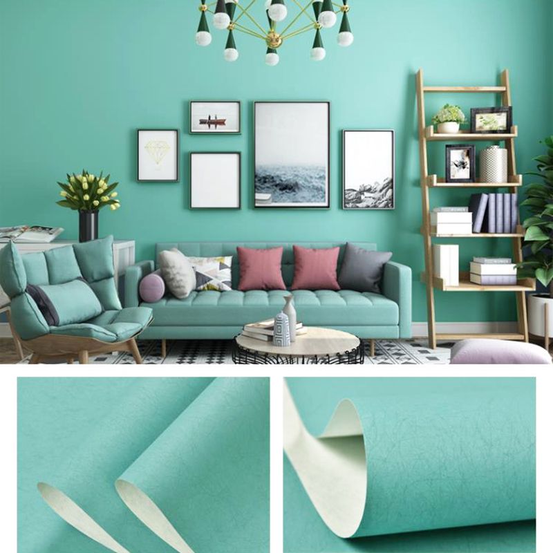 Contemporary Wallpaper Roll Solid Color Pattern Non-Woven Wall Art, Multi Colored
