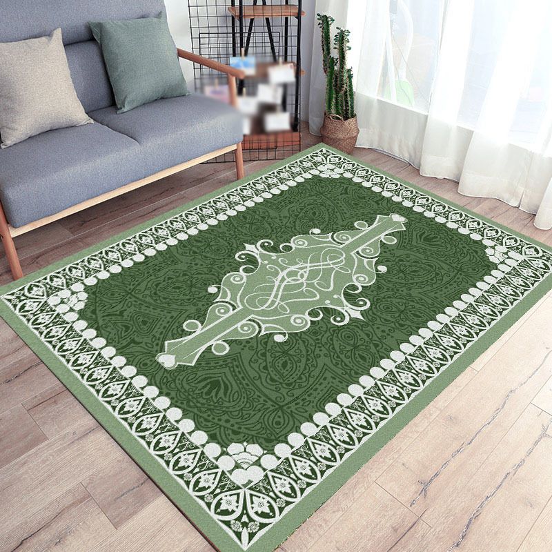 Nostalgia Tribal Pattern Area Rug Polyester Carpet Pet Friendly Indoor Carpet for Home Decoration