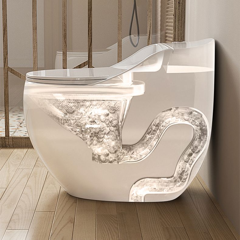 Modern Floor Mount Toilet Bowl One Piece Toilet with Seat for Bathroom