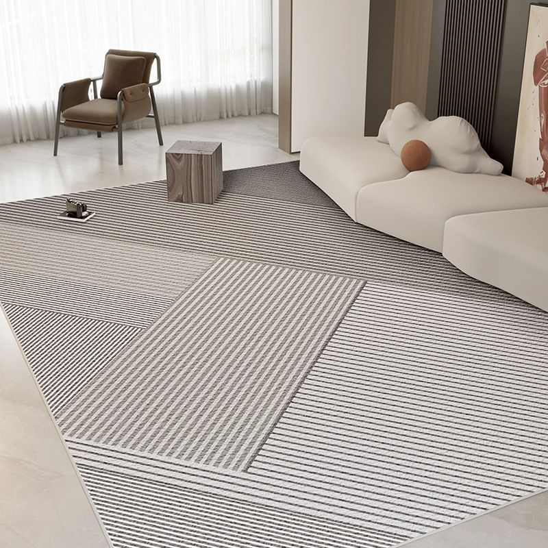 Simple Abstract Pattern Rug Polyester Indoor Rug Non-slip Carpet for Living Room and Bedroom