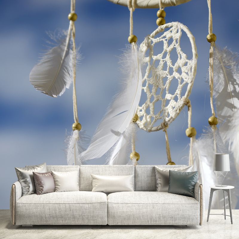 Beautiful Feathers Removable Wall Mural for Sleeping Room, Stain Resistant