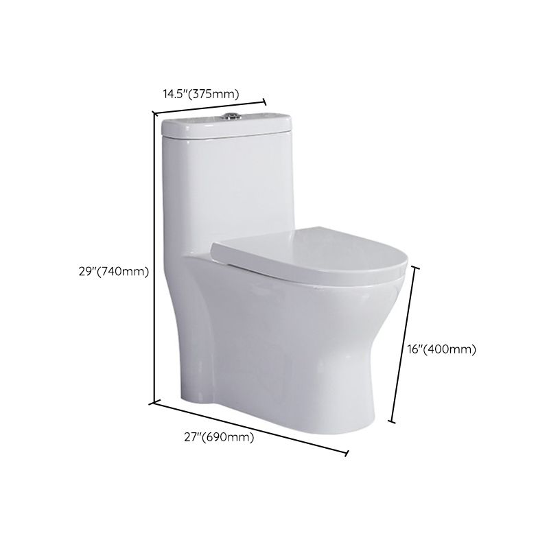 Modern Siphon Jet Toilet Floor Mount Flush Toilet with Toilet Seat