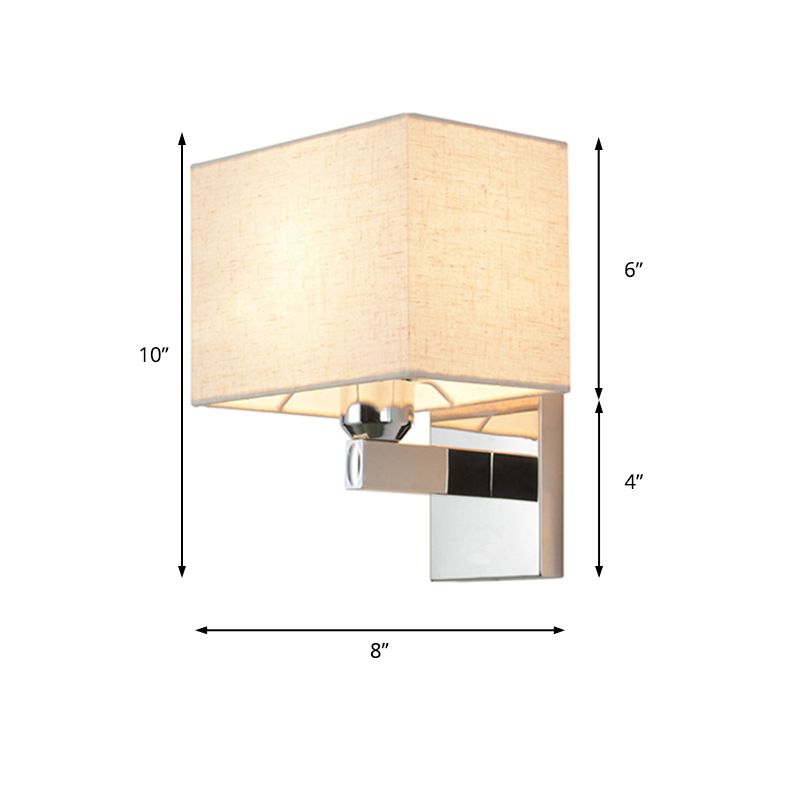 RECTANGE MUR MUR ÉCLAINE MODRIONNISME Fabric de tissu LED MON MONTRE LUMINE DE CHROM