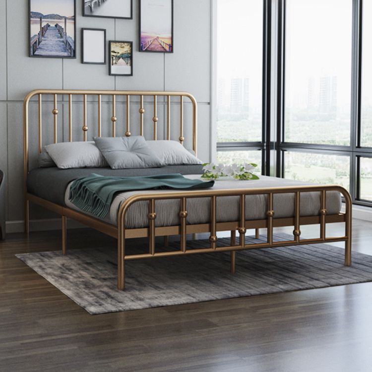 Luxurious Low Profile Bed Frame Metal Standard Bed with Headboard