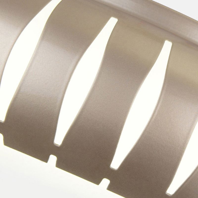 Lámpara moderna de metal de metal de techo redondo LED/negro/blanco en luz cálida/blanca/natural, 18 "/22" de ancho