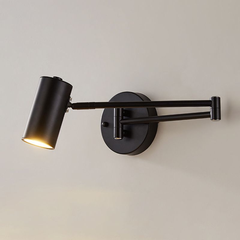 Tubo sconce metallo contemporaneo 1 lampadario a monte a parete lampada con braccio regolabile