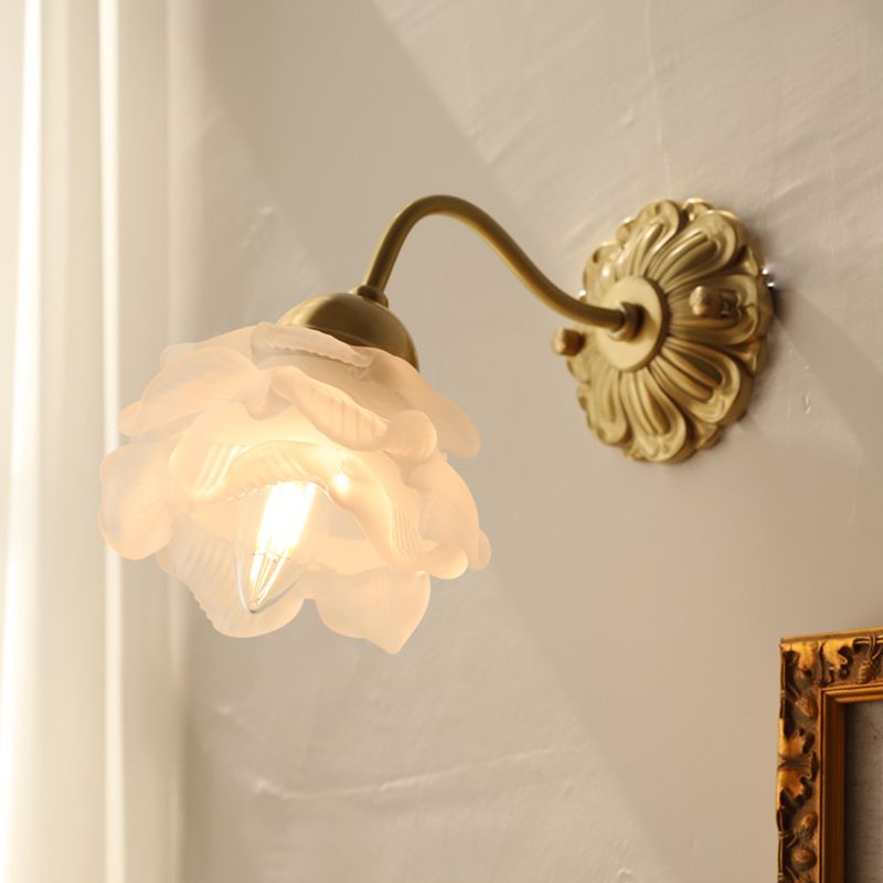 Modern Style Flower Shaped Wall Light Sconces Metal 1 Light Wall Lighting