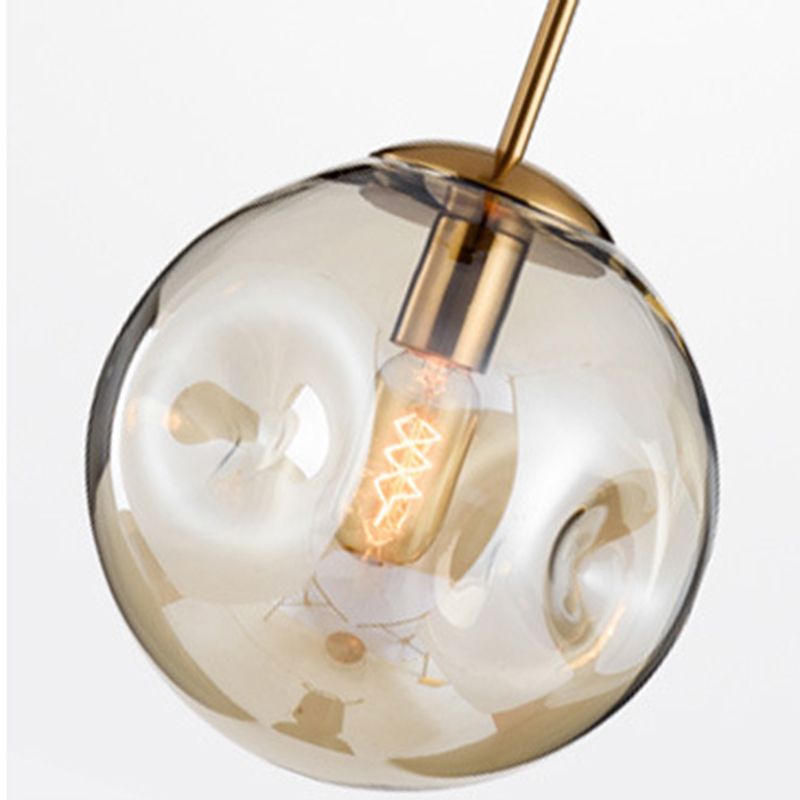 Moderne künstlerische Innenhängung Hängende Lampe mit Schmiedeeisen -Globus mit Glasschatten