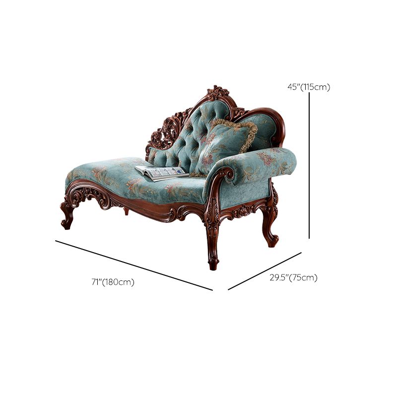 Upholstered Chaise Lounge Couch One Armed Lounge Solid Wood Chair