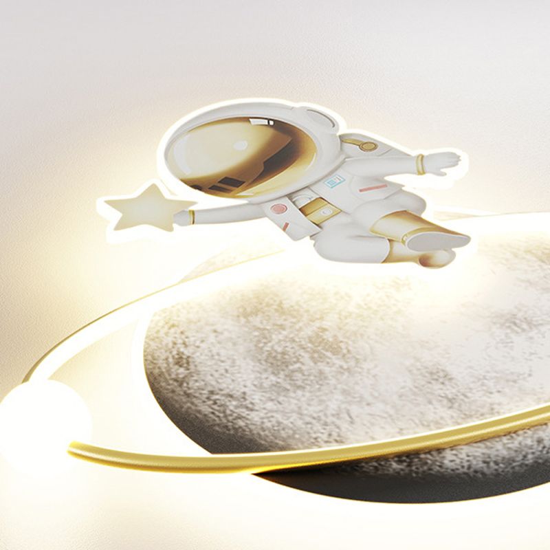 White Children Ceiling Light LED Flush Mount Lighting for Foyer