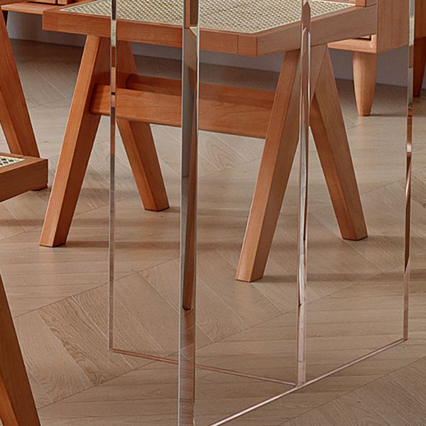 Modern 1/2/5 Pieces Dining Set Rectangle Pine Wood Dining Table for Dining Room Cafe