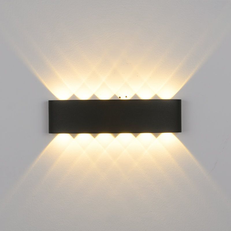 Contemporary Style Geometric Wall Mounted Light Metal 12 Lights Wall Washer Sconce