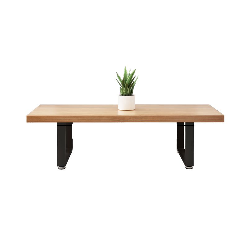 Nordic Rectangular Coffee Cocktail Table Wooden Sled Coffee Table