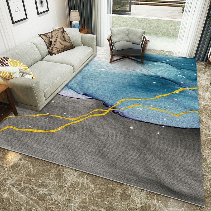 Minimalistischer 3D-Druckgeometrie-Teppich Multi-farbiger Polypropylenteppichmaschinenmaschinenwaschbarer nicht rutschfestem Fleckenresistent Teppich für Zuhause