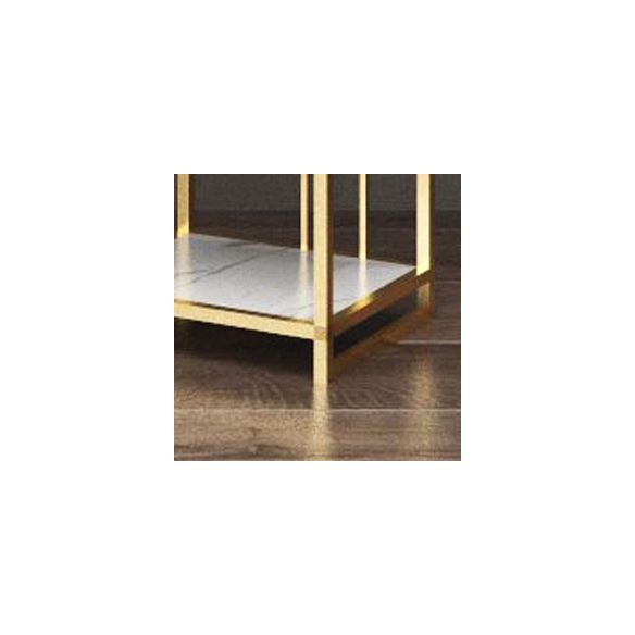 Gold and Black Metal Shelf Bookcase Bedroom Vertical Bookshelf with Shelves