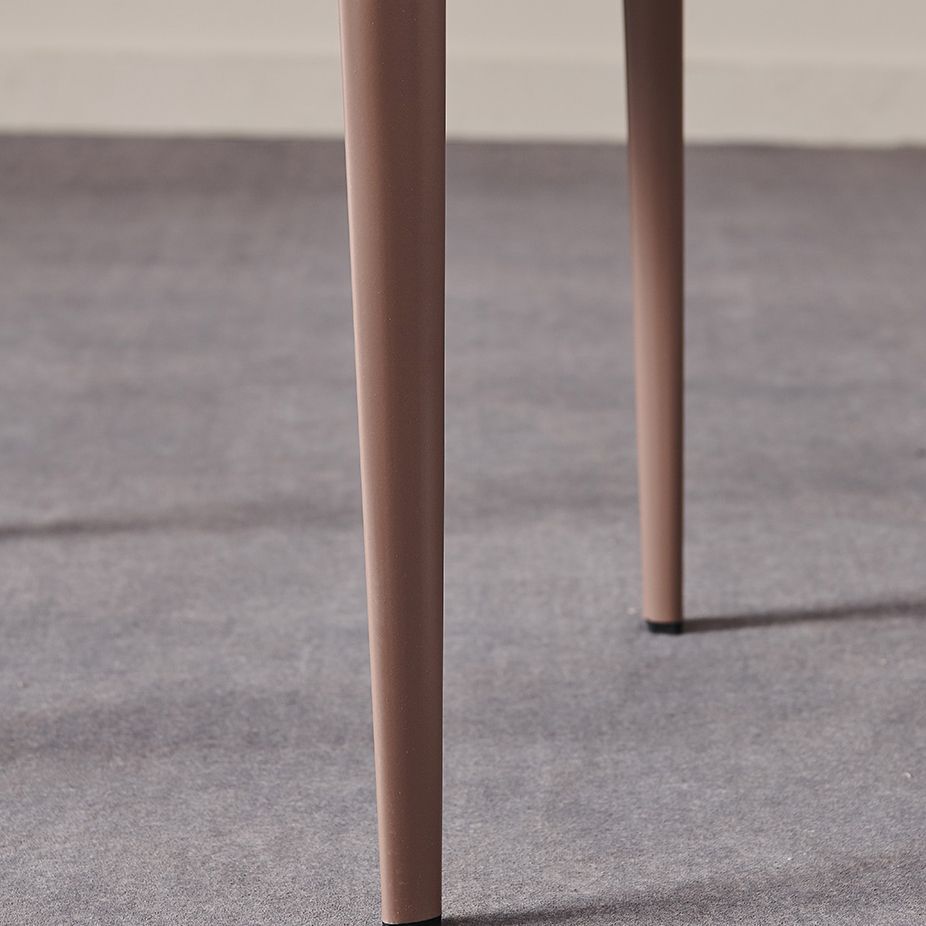 Dining Room Metal Legs Chair Faux Leather Parsons Dining Chair