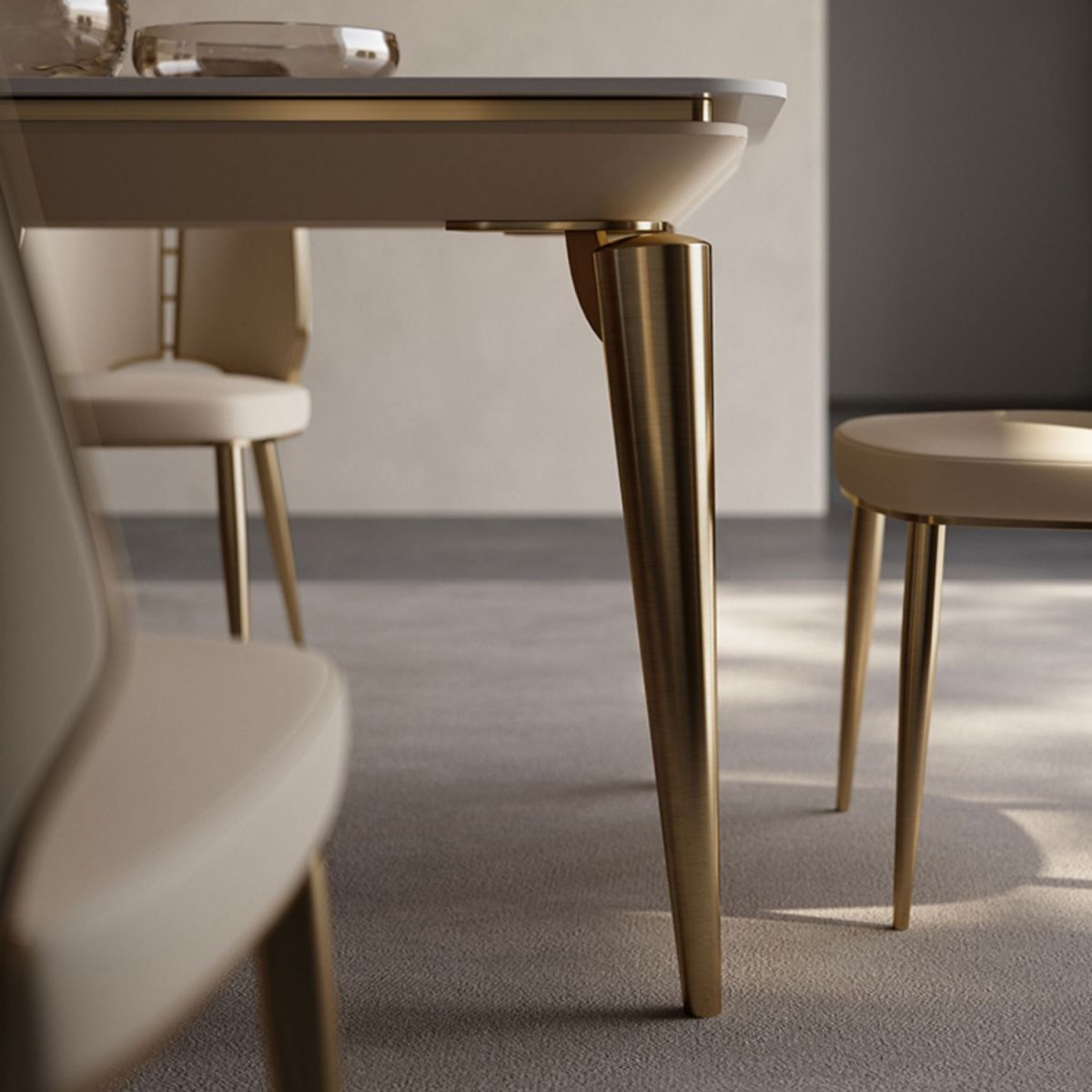 Designer Style Sintered Stone Dining Set Rectangle 1/4/7 Pieces Dining Table with Chairs