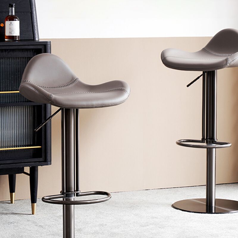 Industrial Adjustable Bar Stool Leather Backrest Counter Stool for Bristol