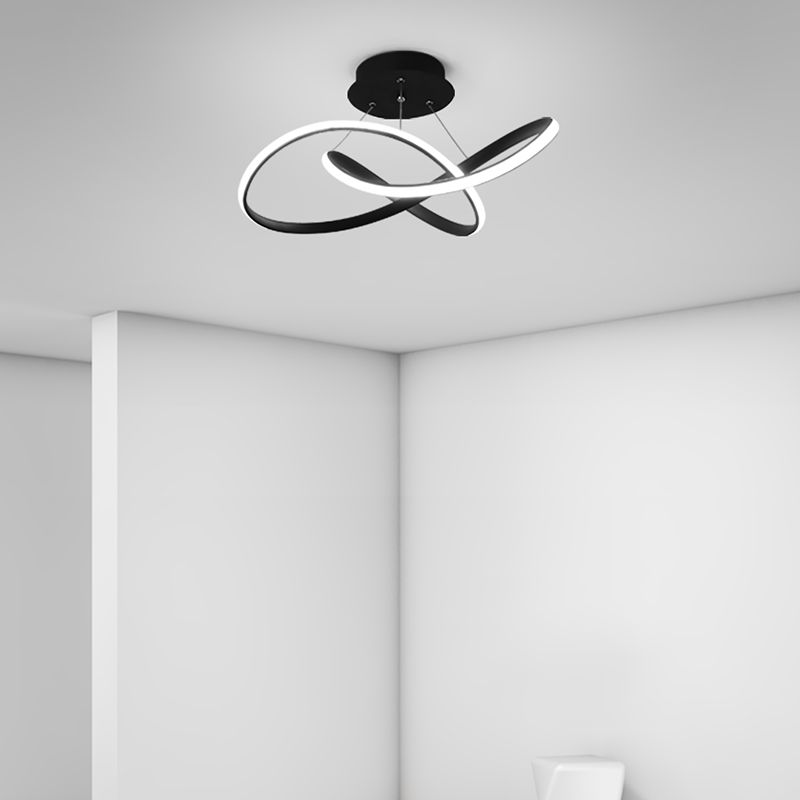 Plafonnier LED avec ligne géométrique, abat-jour en Silicone, lampe moderne à montage encastré pour chambre à coucher