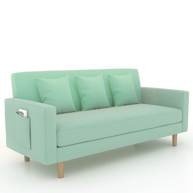 25.6" H Contemporary 3-seater Cotton Square Arm Sofa for Living Room