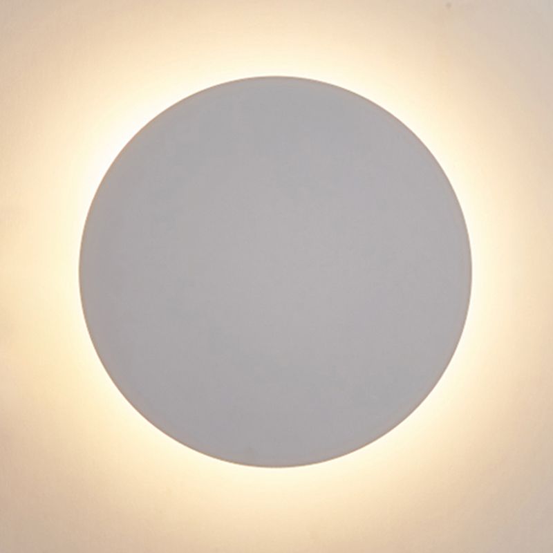 Round Shape Metal Wall Light Modern Style 1 Light Wall Mounted Light Fixture
