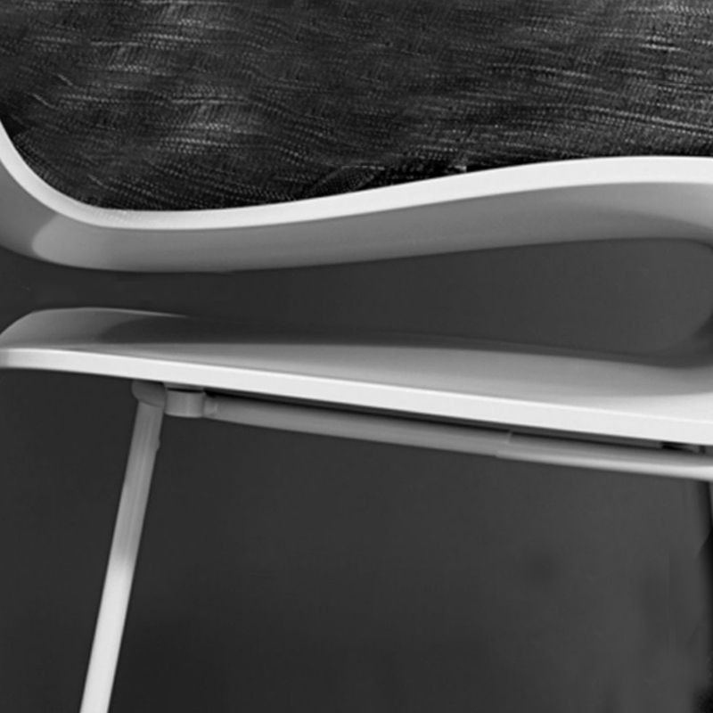 Armless Metal Indoor Bar Stool Scandinavian Plastic Stool with Footrest