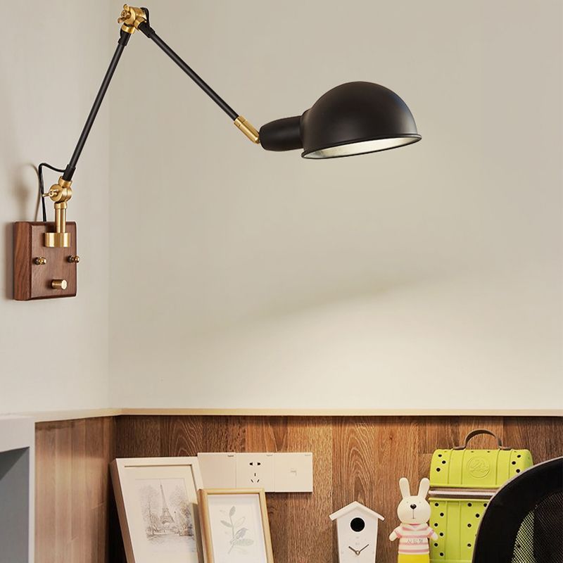 Éclair mural à bras rond à teinte