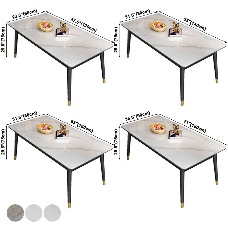 Rechteckige 4-beinige Wohnmöbel-Stein-Esszimmerkollektion für das Esszimmer