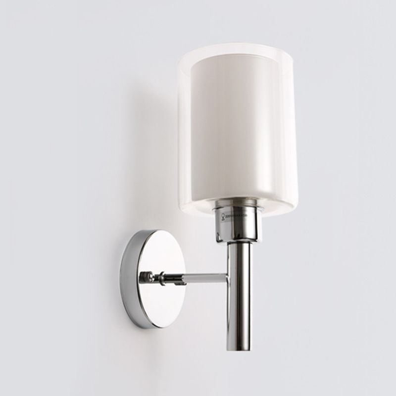 Lampada da parete in vetro di latte a 1 luce SCONCE INDUSTRIALE MONTRO MOLTO MOLTO LUCE PER CAMERA DA LETTA