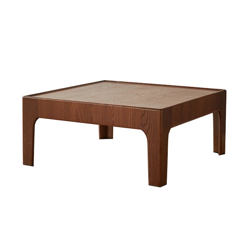 4 Legs Wooden Coffee Table Tray Top Brone Coffee Table 15.7" High