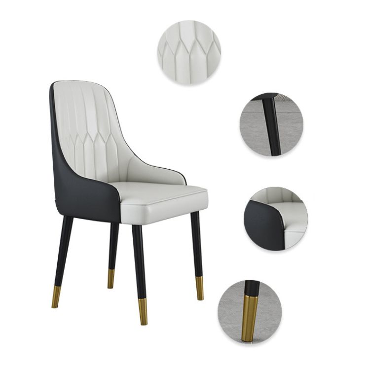 Glam Faux Marble Dining Table Set Round 1/2/4/5 Pieces Dining Set