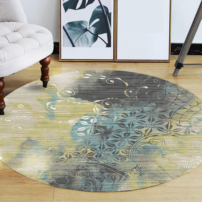 Stylish Modern Carpet Polyester Geometric Pattern Area Rug Non-Slip Backing Rug for Home Decor