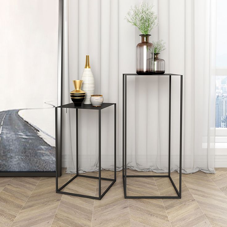 Square Metal Table Frame Base Design Medieval Modern Style Side Table