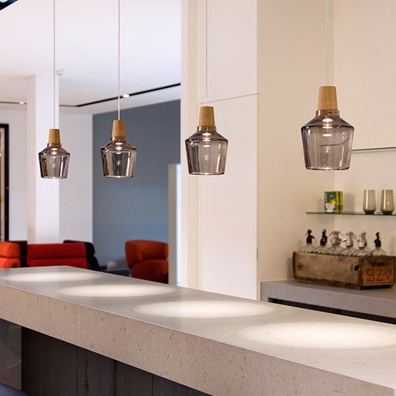 Iluminación colgante de tazón luces de techo industrial vaso 1 luces colgantes de luz