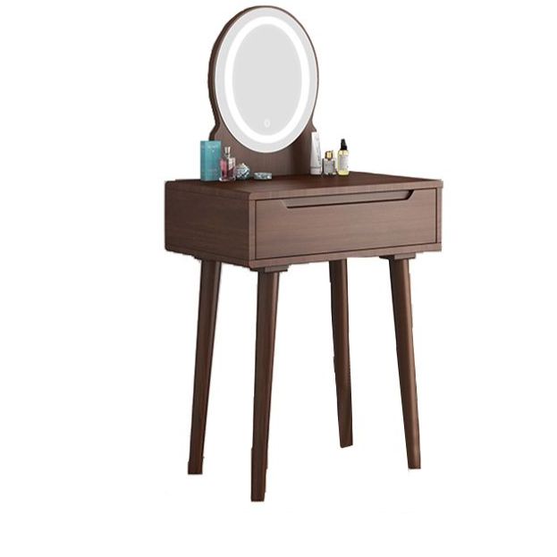 1/4-Drawer Wooden Vanity Makeup Table Set Vanity Stool - 53.15" H