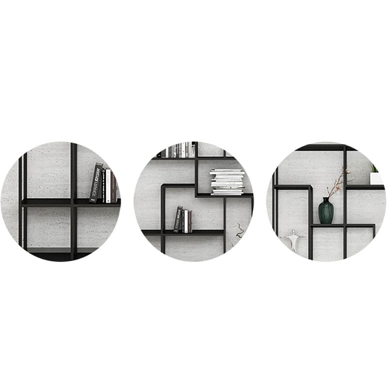 9.8" W Industrial Antique Finish Shelf Bookcase Etagere Metal Bookshelf