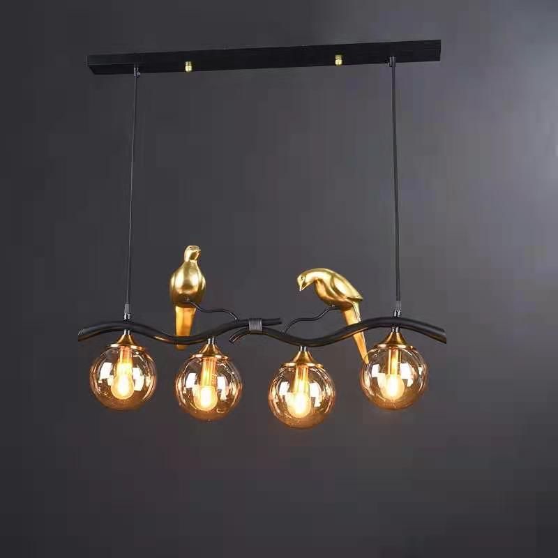 Modern Dining Pendant Light Glass Shade Hanging Light Fixture for Dining Room