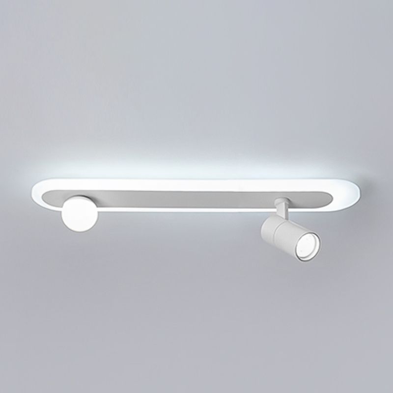 Modern Style Geometry Ceiling Fixtures Metal Ceiling Mounted Lights in White