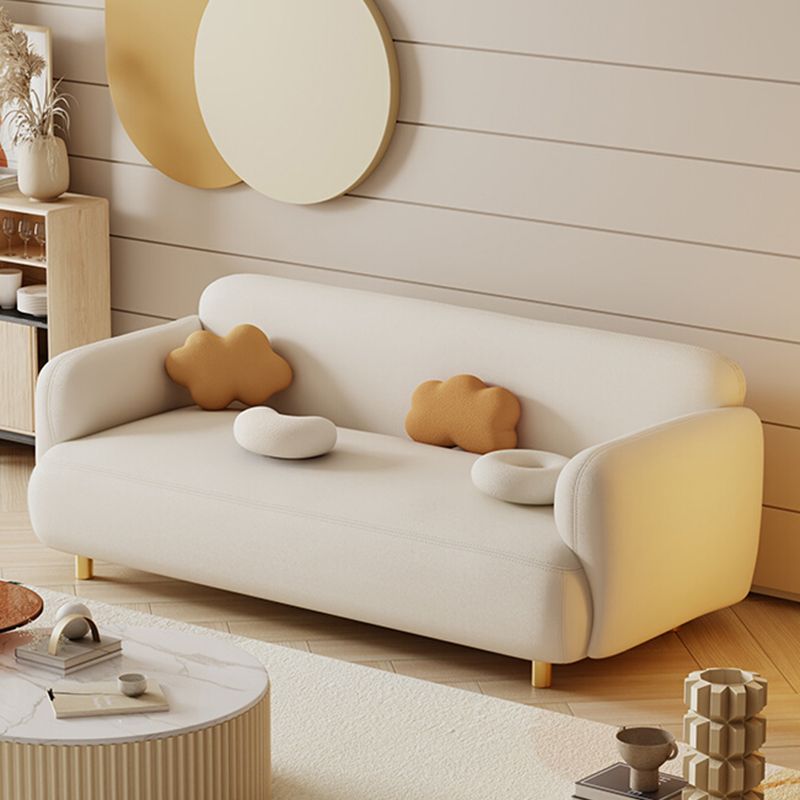 Stain Resistant Sofa Faux Leather Contemporary Standard Settee Couch