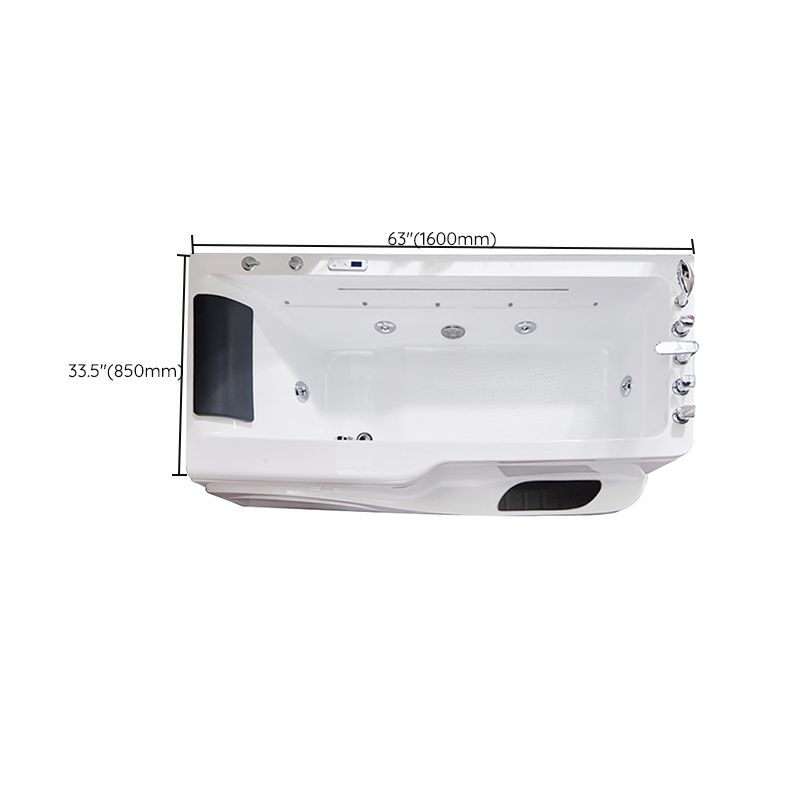Contemporary Rectangle Bathtub Acrylic Air /Whirlpool/Soaking Bathtub